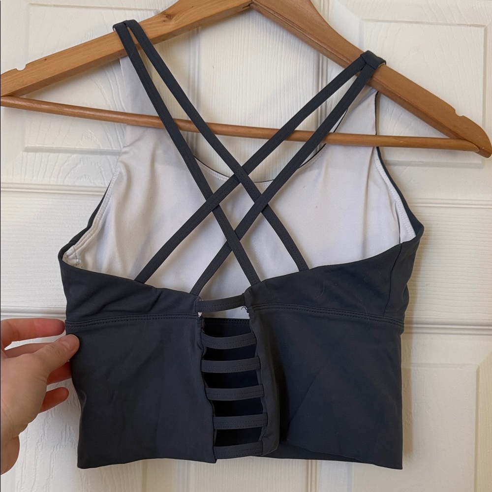 NVGTN Stone Grey Matrix Sports Bra - Picture 2 of 3